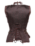 Brown Halloween Steampunk Leather Corset