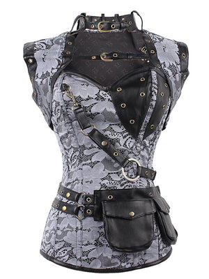 Halloween Steampunk Leather Gothic Corset