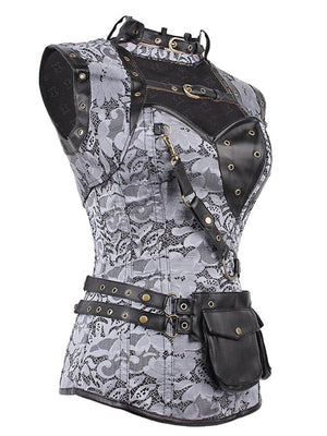 Halloween Steampunk Leather Gothic Corset