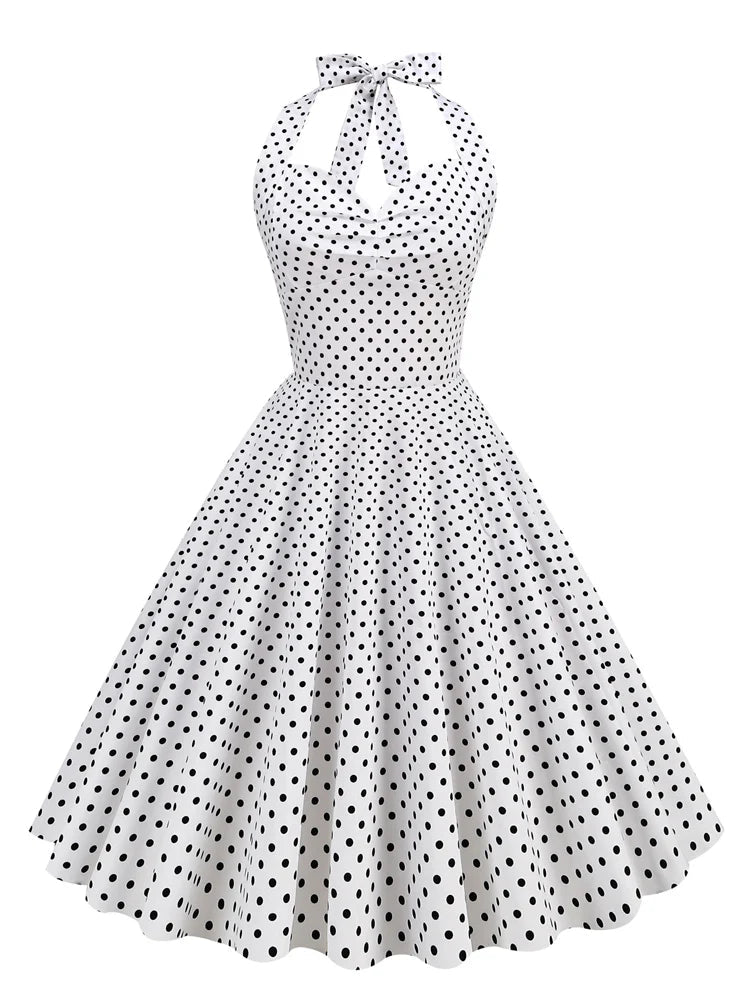 Sweetheart Neck Halter High Waist Vintage Lace Up Back Corset Dress Wo –  FashionLoveHunter