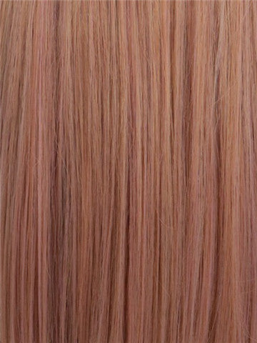 Short Coral Pink Bob Synthetic Lace Front Wig - FashionLoveHunter