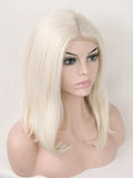 Short Honey blonde Straight Bob Synthetic Lace Front Wig