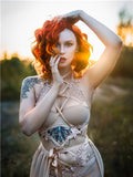 Short Tawny Daylily Ombre Flame Synthetic Lace Front Wig