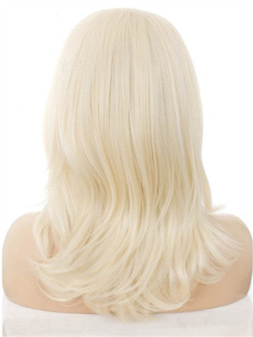 Shoulder Length Ash blonde Bob Synthetic Lace Front Wig - FashionLoveHunter
