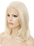 Shoulder Length Ash blonde Bob Synthetic Lace Front Wig - FashionLoveHunter