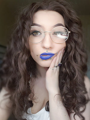 Medium Brown Deep Curly Glueless Synthetic Lace Front Wigs - Imstylewigs