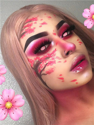 Long Gloomy Peach Pink Wave Synthetic Lace Front Wig