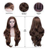Highlight Blonde Wavy Synthetic Glueless Lace Front Wigs - Imstylewigs