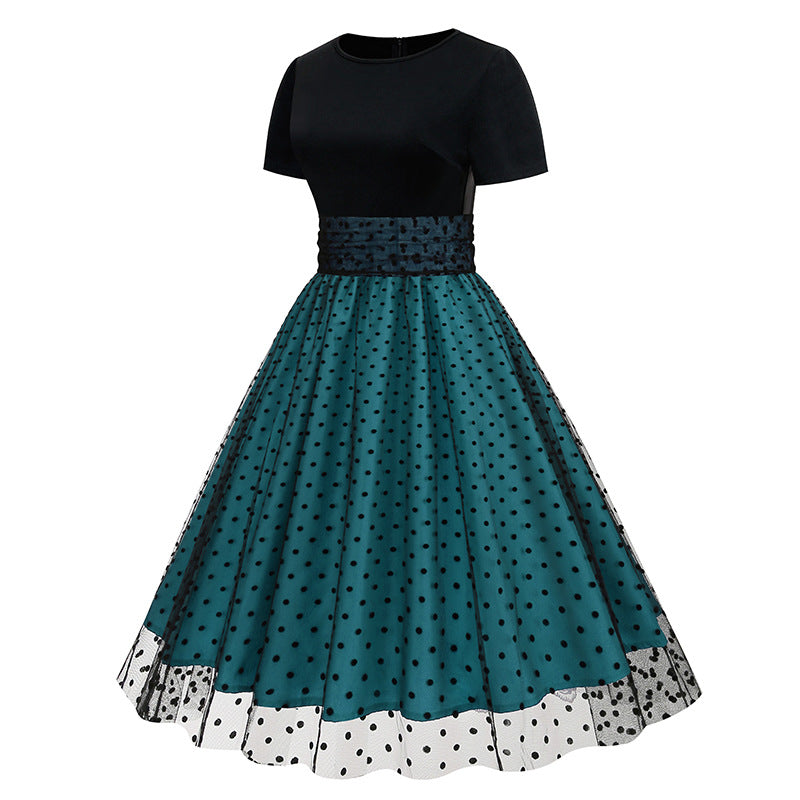 1950s Floral Patchwork Swing Dress – FashionLoveHunter