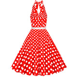 1950s Polka Dot Lace Patchwork Dress