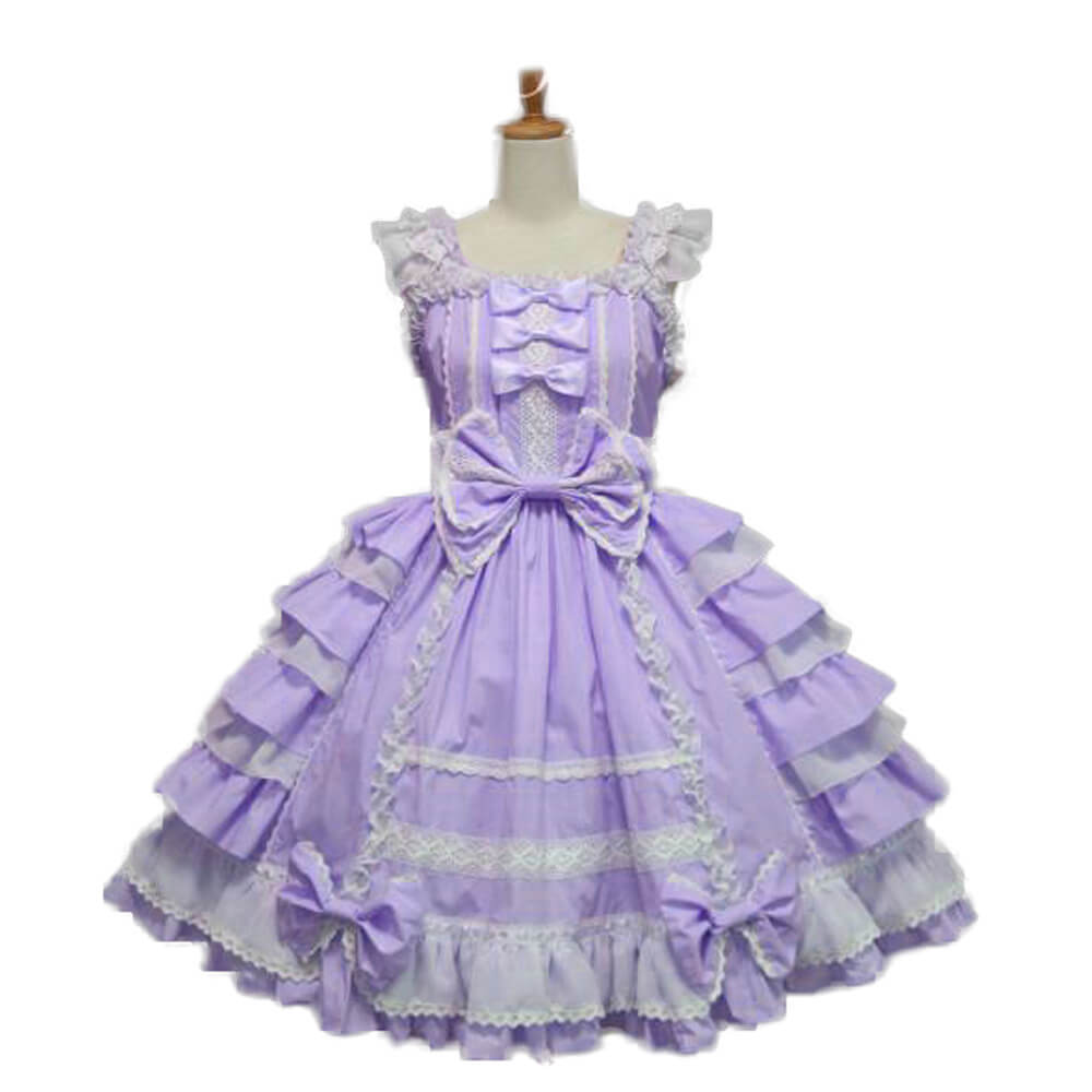 Women Lolita Sweet Gothic Dress Cute Anime Maid Costumes Halloween Party Costumes