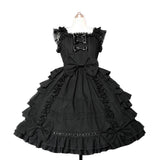 Women Lolita Sweet Gothic Dress Cute Anime Maid Costumes Halloween Party Costumes