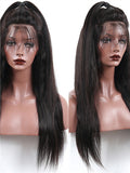 Brazilian Straight Lace Front Human Hair Wigs Non-Remy Pre-Plucked With Baby Hair - FashionLoveHunter