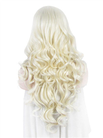 Long Bright Blonde Wave Synthetic Lace Front Wig - FashionLoveHunter