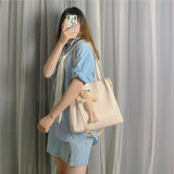 2022 New Arrival Large Capacity Diagonal Bag With Cute Little Bear