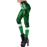 St Patrick's Day Clover Leggings Irish Pants for Women Supplies