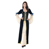 Women Medieval Costume Dress Renaissance Lace Up Victorian Irish Cosplay Retro Gown Long Dress