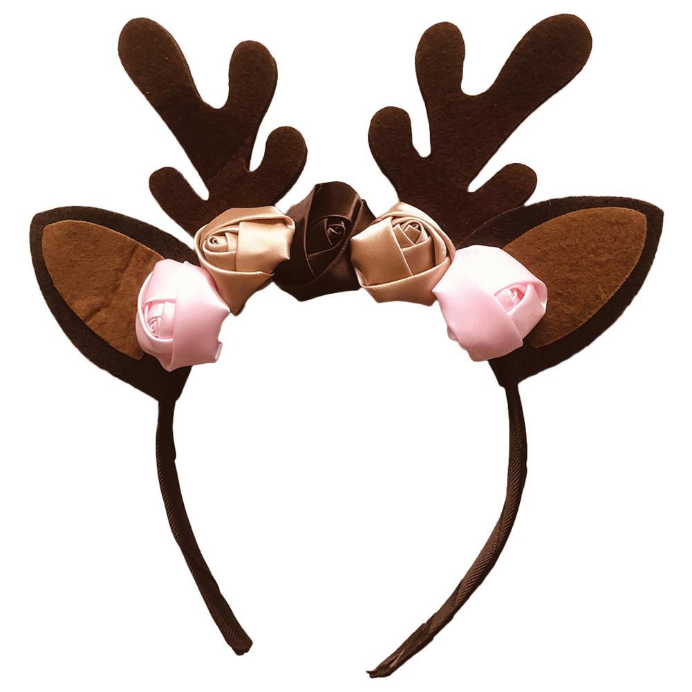 Girls Deer Costume Outfits Brown Tulle Dress with Headband