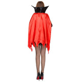 Women Red Black Sexy Vampire Costume Halloween Party Fantasia Vampire Dracula Cosplay Fancy Dress