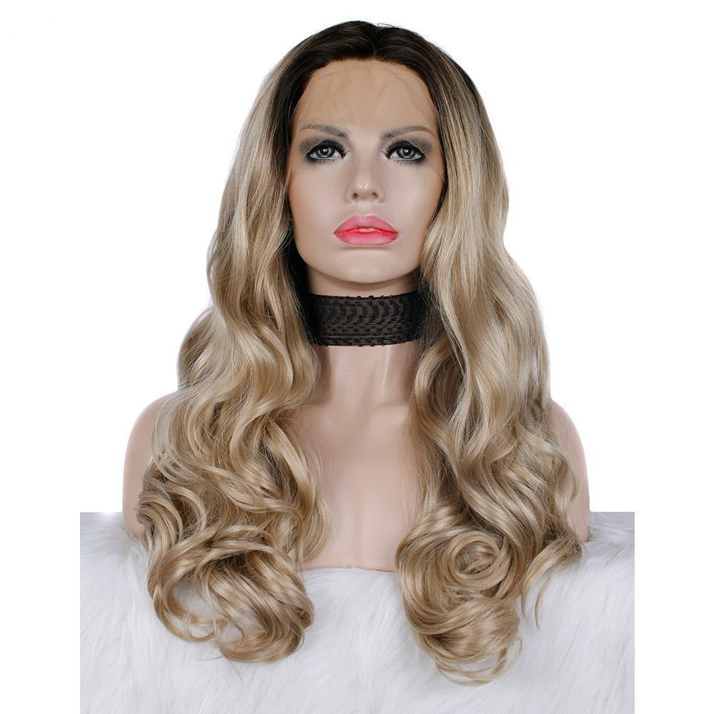 Ombre Blonde Body Wavy Glueless Lace Front Wigs