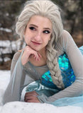 Princess Elsa Ash Blonde Synthetic Lace Front Wigs - Imstylewigs