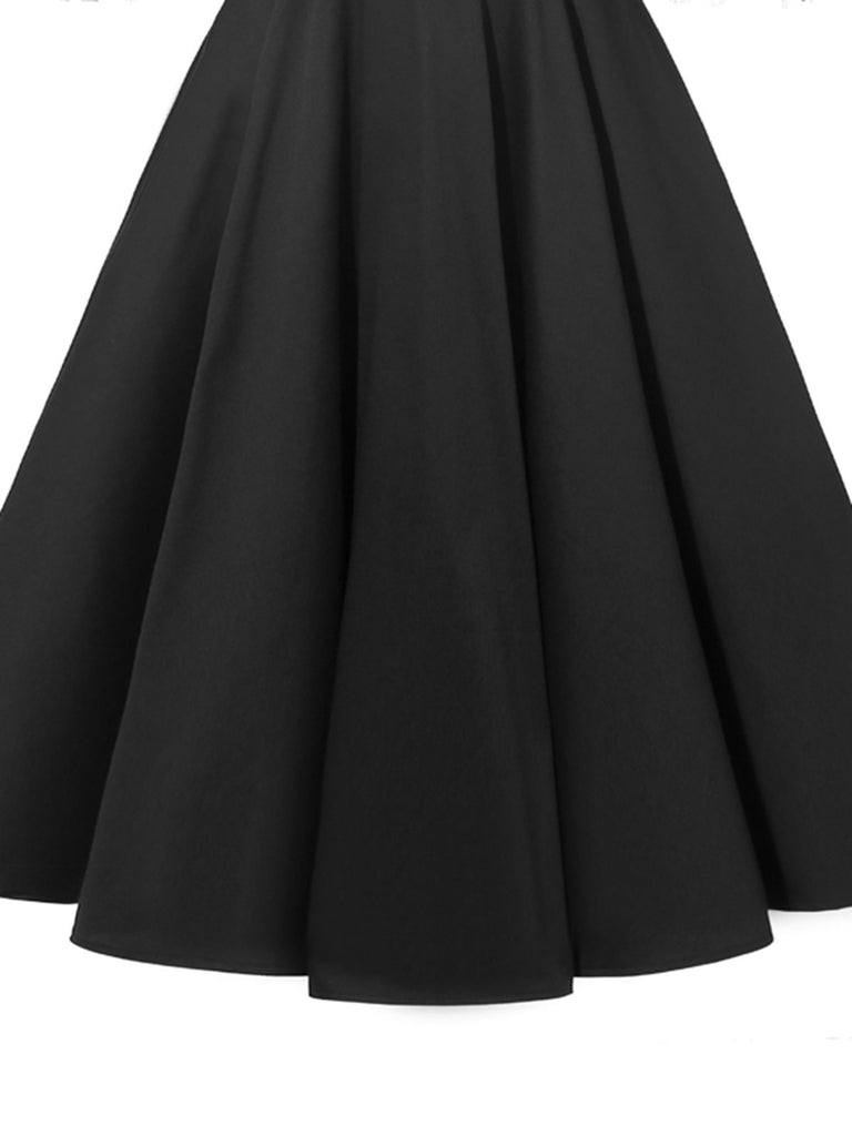 1950s Lace Half Sleeve Swing Dress