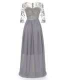 1950s 3/4 Sleeve Embroidery Dress