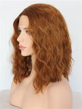 Short Sienna Saddle Brown Wave Synthetic Lace Front Wig