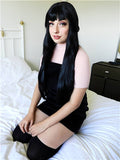 Long Black Straight Synthetic Lace Front Wig With Bang - FashionLoveHunter