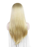 Long Black Root To Blonde #613 Ombre Straight Lace Front Wig - FashionLoveHunter
