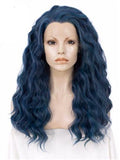 Long Lake Blue Wave Synthetic Lace Front Wig