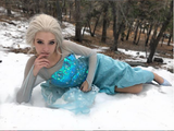 Princess Elsa Ash Blonde Curly Lace Front Wigs - Imstylewigs