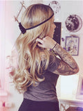 Gold Blonde Ombre Long Wave Synthetic Lace Front Wig - FashionLoveHunter
