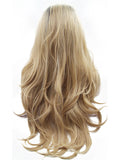 Long Dark Gold Ombre Wave Synthetic Lace Front Wig