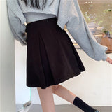 Ladies A-line Short Skirts Fashion Korean Style All-match Woolen High Waist Women Elegant Mini Skirt