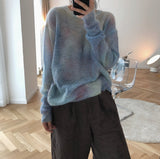 Thin Mohair Women Loose Casual Pullovers Sweet Elegant Sweater Pull Perspective Tops