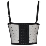New In Sexy Lace Mesh Crop Top Summer Slim Push Up Bralette Bra Cropped To Wear Out Corset Tops Cami Clothes