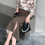 Women Casual Long Spring Fashion Korean Style All-match High Waist Ladies Elegant A-line Skirt