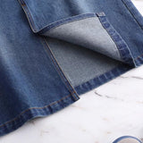 Long Jeans Women Denim Blue Girls High Waist Casual Bodycon Pencil Skirt