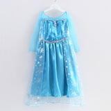 FORZEN Baby Girls Carnival Christmas Party Lace Sleeve Tutu Dress Elsa Anna Princess Snow Queen Clothes For Kids Girls Costume