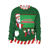 Ugly Christmas Sweater for Gift Funny Pullover Thin Sweater Womens Mens Jerseys Tops Autumn Winter Clothing Xmas Lady