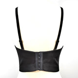 Summer Sexy Corset With Cup Rivet Nightclub Party Crop Top Short Women Camis In Bra Cropped Push Up Breast