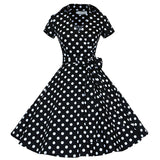 Audrey Hepburn Summer Dress Women Polka Dot Vintage Swing Robe Rockabilly Housewife Retro 50s Pinup Dresses Vestidos