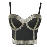 Beading Round Tube Shiny Nightclub Crop Top To Wear Out Corset Top Women Bra Push Up Bustier