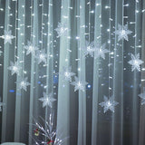 Christmas Snowflake String Lights Wreath 220V 110V Garland String Fairy Lights Outdoor For Home Wedding Party New Year Decor