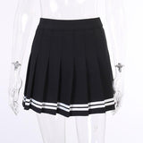 Dark Punk Skirts Streetwear Women Cross Embroidered High Waist Pleated Skirt Y2K Gothic Streetwear Fashion Harajuku Mini Skirt