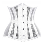 Women Double Steel Boned Mesh Breathable Waist Trainer Control Underbust Sexy Corset Bustiers