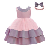 Baby Girls Newborn Birthday Sequin Big Bow Tutu Elegant Wedding Ball Gown Infant Dress