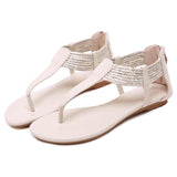 Women Summer Boho Beach Female PU Flat Sandals Gladiator Sandalias