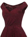 Sexy Off Shoulder V-Neck High Waist Lace Pleated Dress New Vintage Clothes for Women Party Midi Dresses Elegant